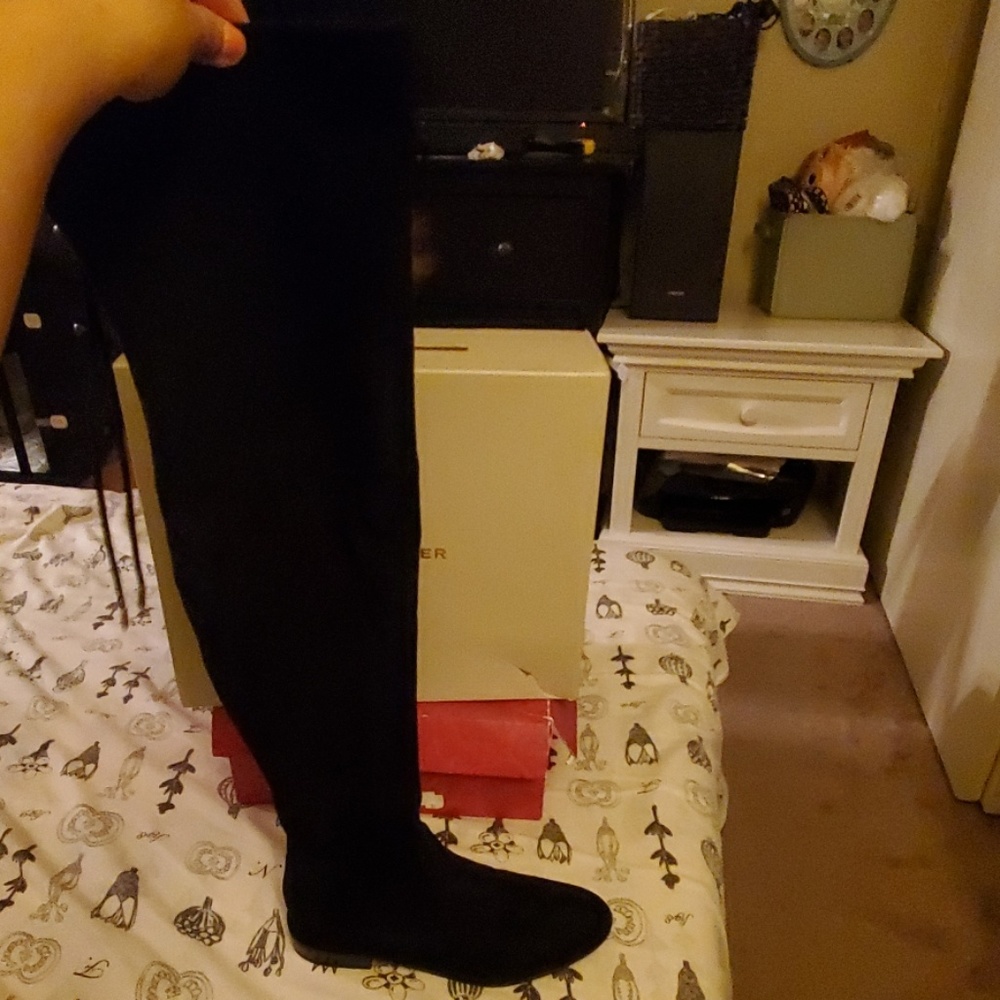 Over the knee Black Suede boots